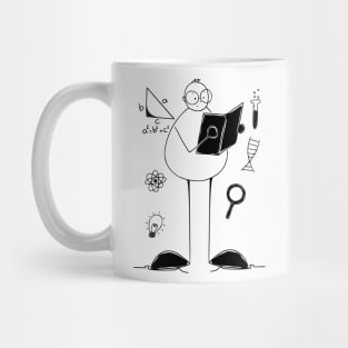 school student minimalist line art Mug